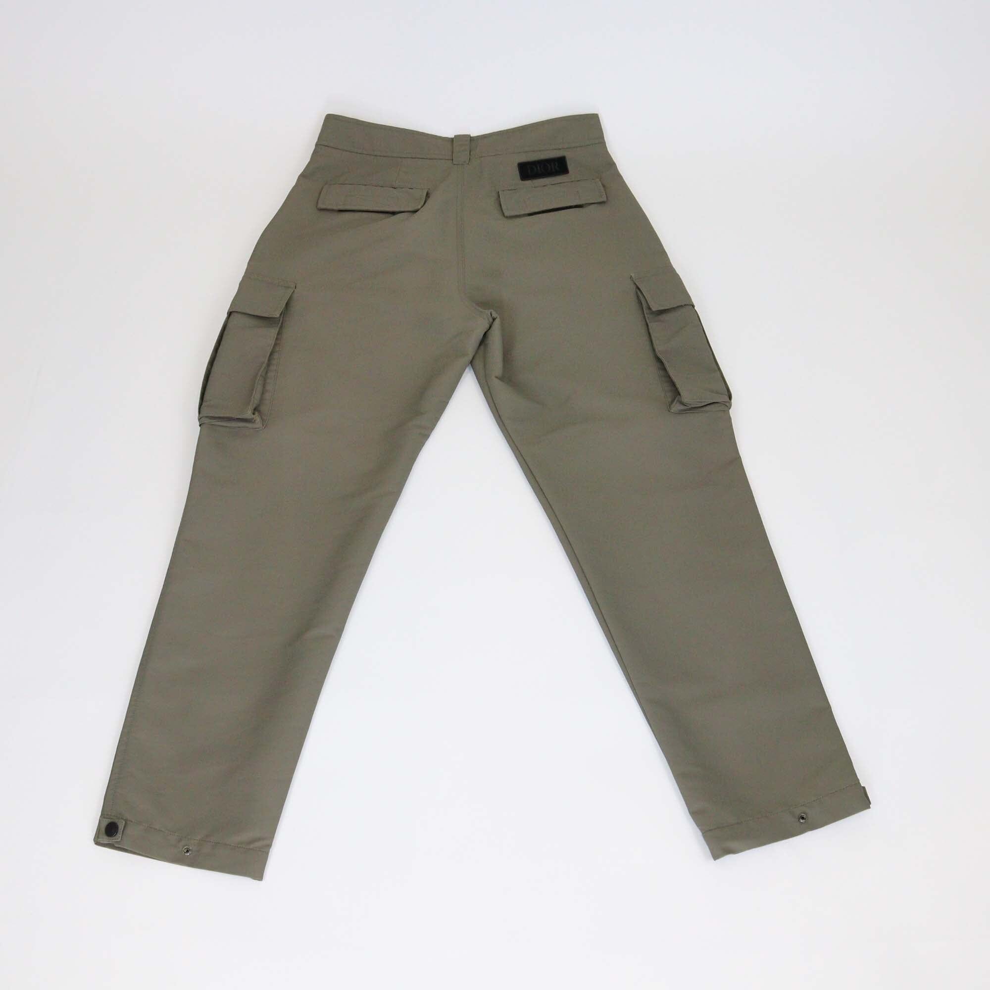 Dior Homme Grey Blend Nylon Ripstop Cargo Pants Mens Dior Homme 