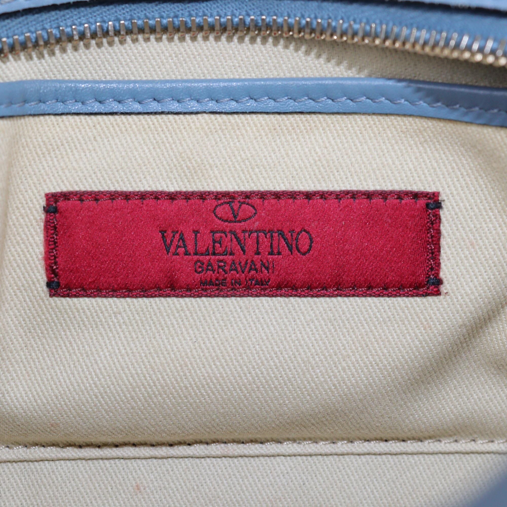 Valentino Light Blue Rockstud Camera Crossbody Bag Womens Valentino 