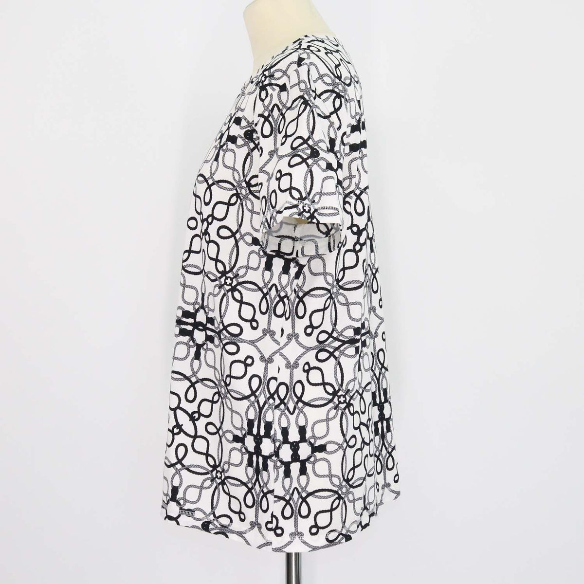 Hermes White, Black Cotton Cordeliers Piqures Micro T-Shirt
