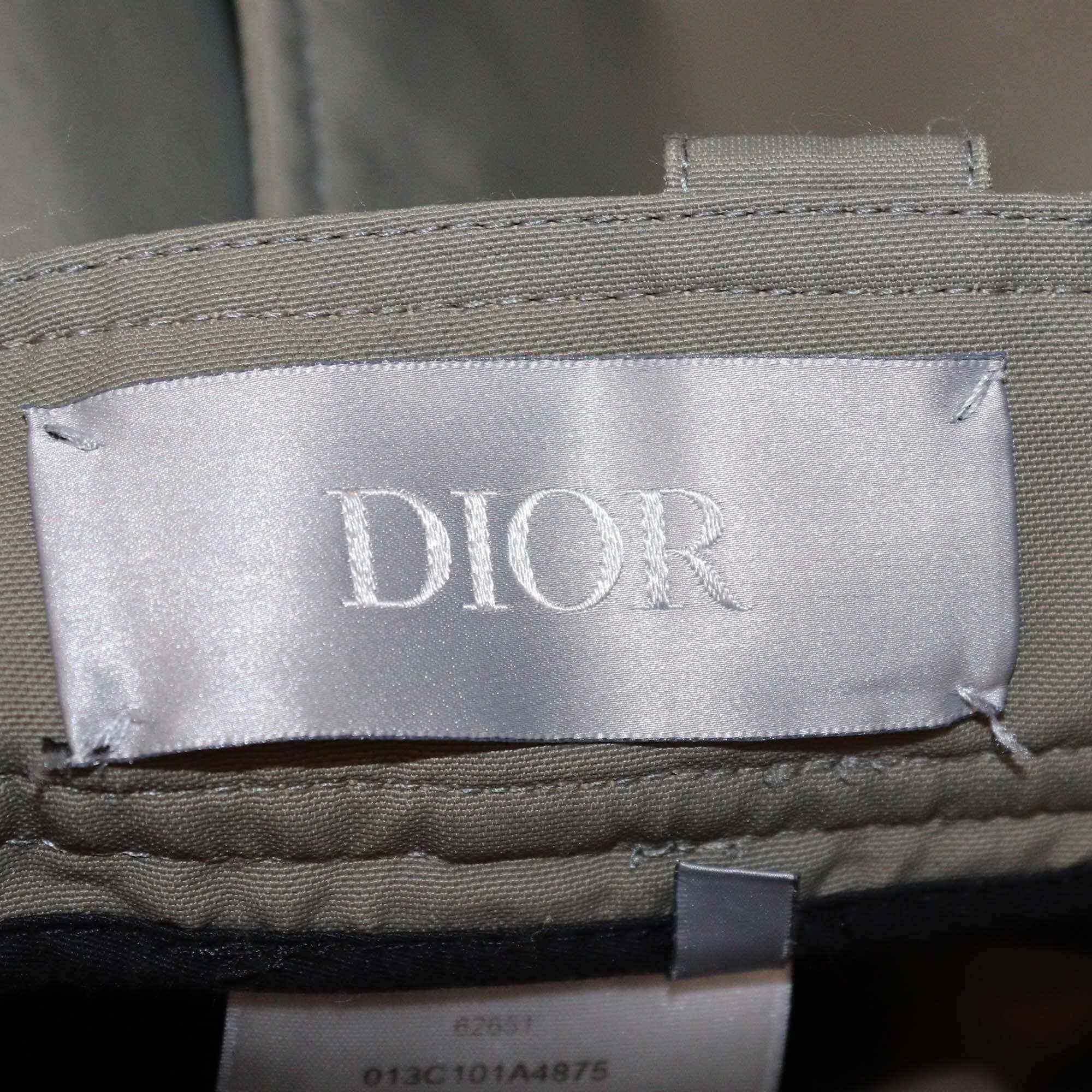 Dior Homme Grey Blend Nylon Ripstop Cargo Pants Mens Dior Homme 