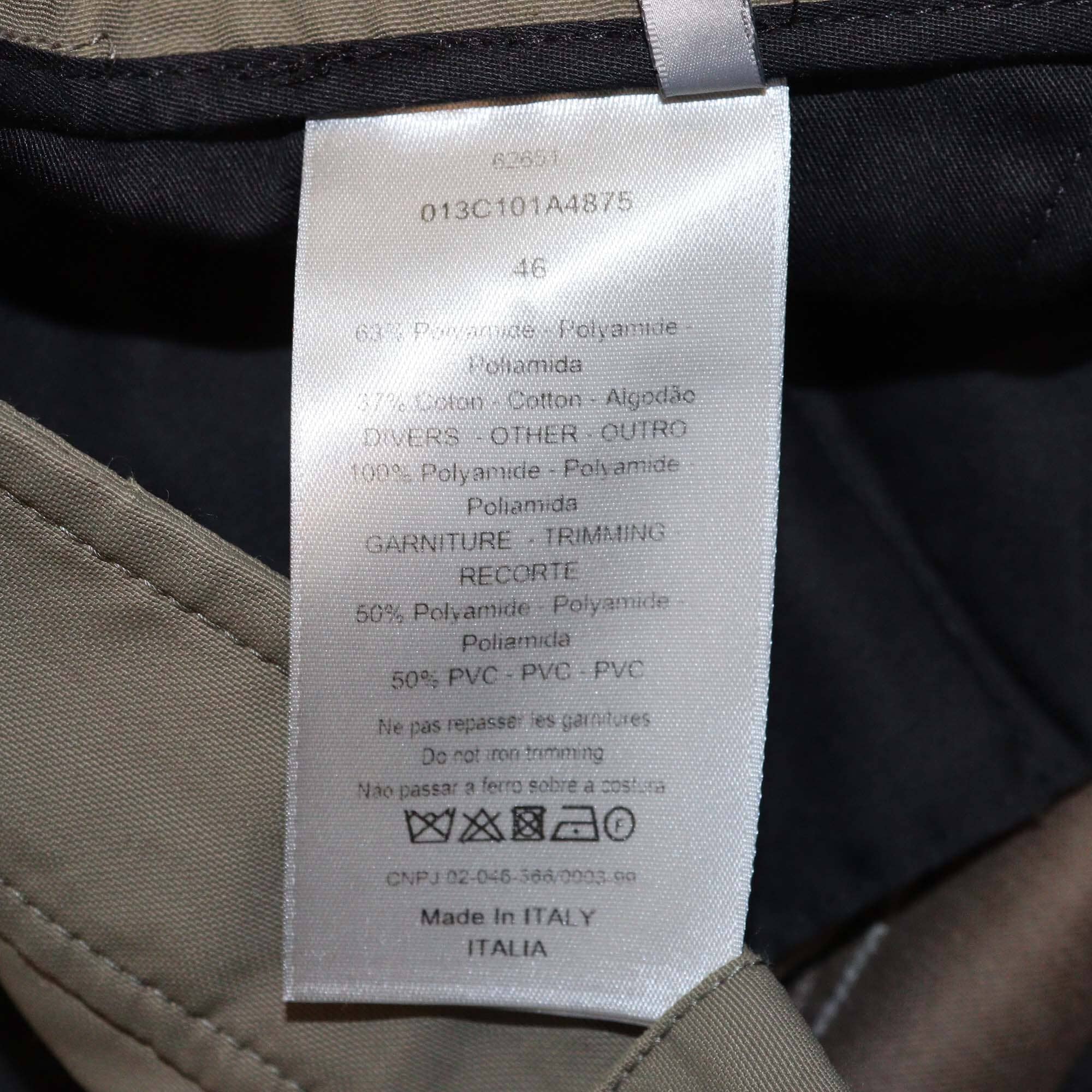 Dior Homme Grey Blend Nylon Ripstop Cargo Pants Mens Dior Homme 