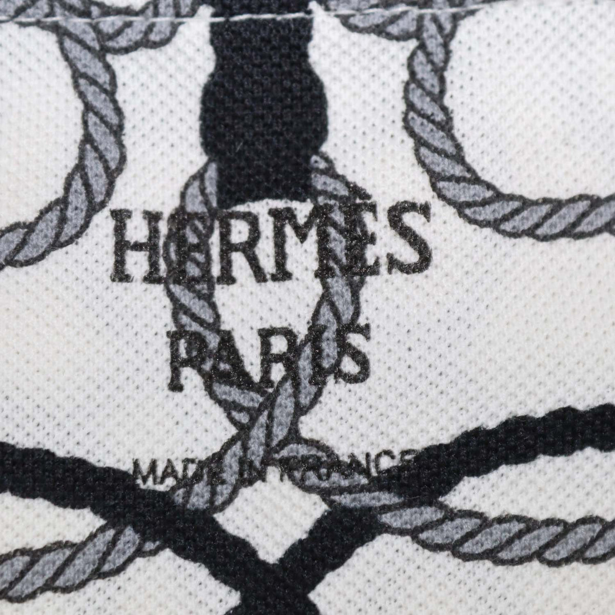 Hermes White, Black Cotton Cordeliers Piqures Micro T-Shirt