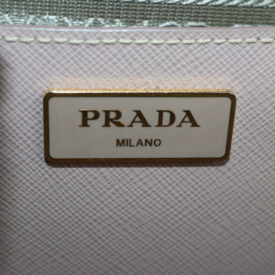 Prada Beige Saffiano Lux Leather Medium Double Zip Tote