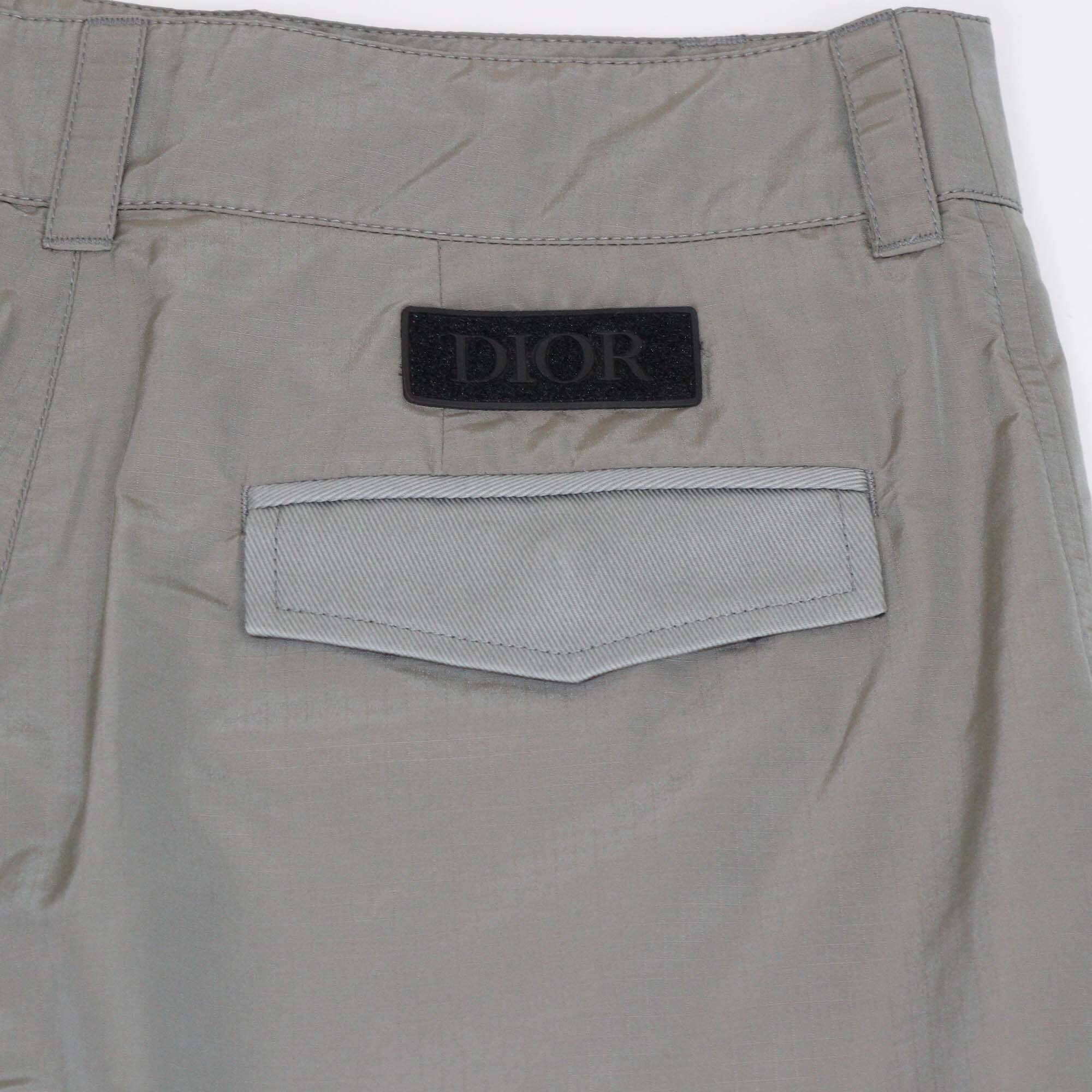 Dior Homme Army Green Blend Nylon Cargo Pants Mens Dior Homme 