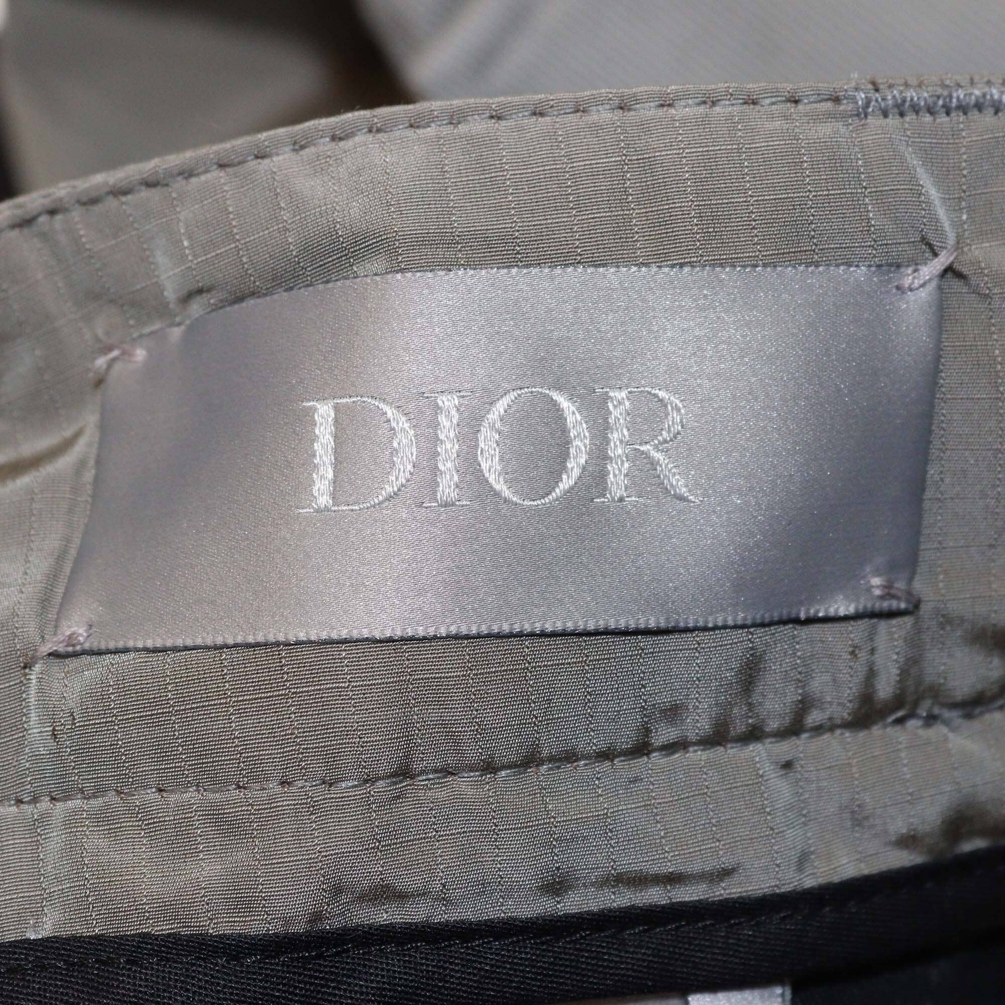 Dior Homme Army Green Blend Nylon Cargo Pants Mens Dior Homme 
