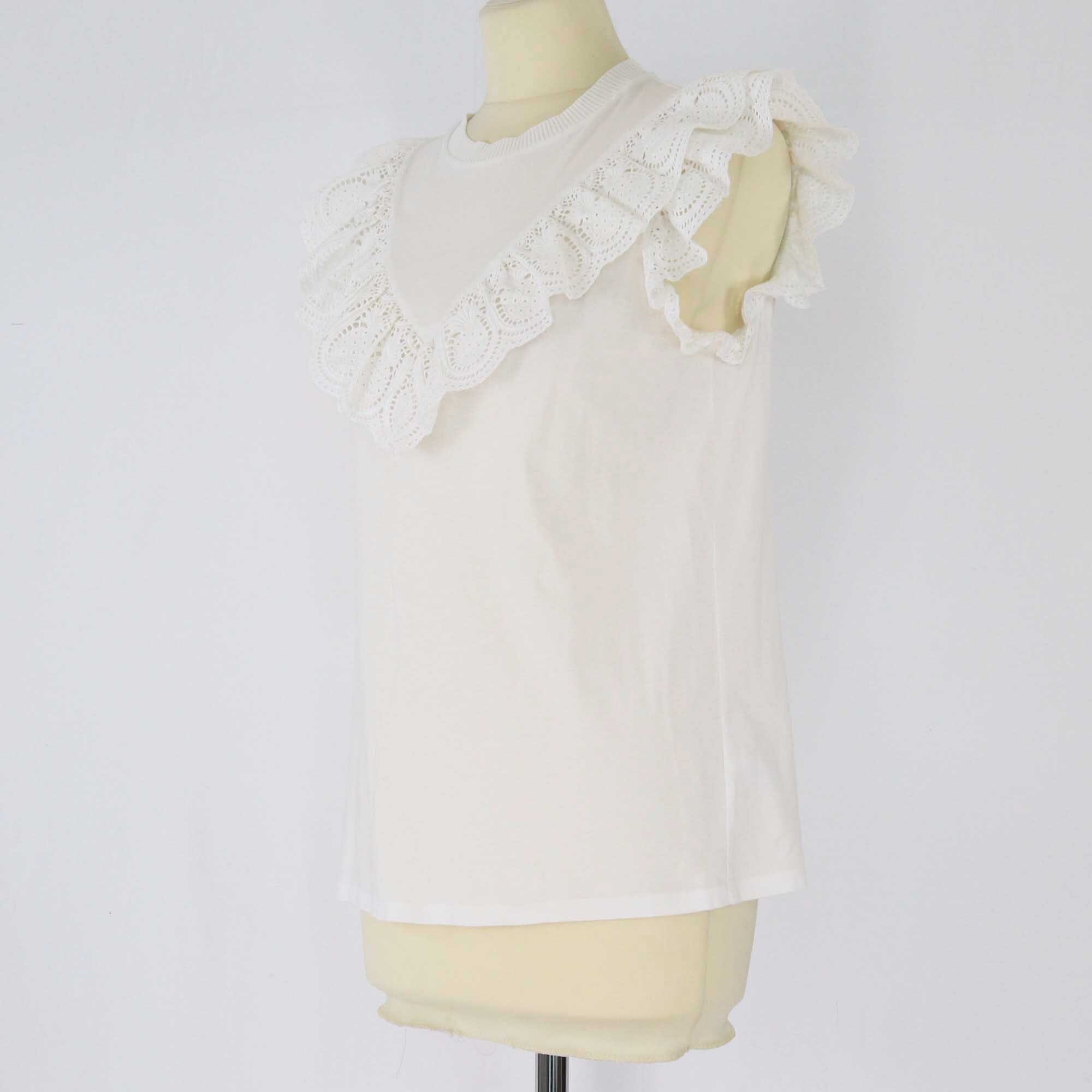 Zimmermann Crocheted Lace Paneled Pintucked Shirt Clothing Zimmermann 