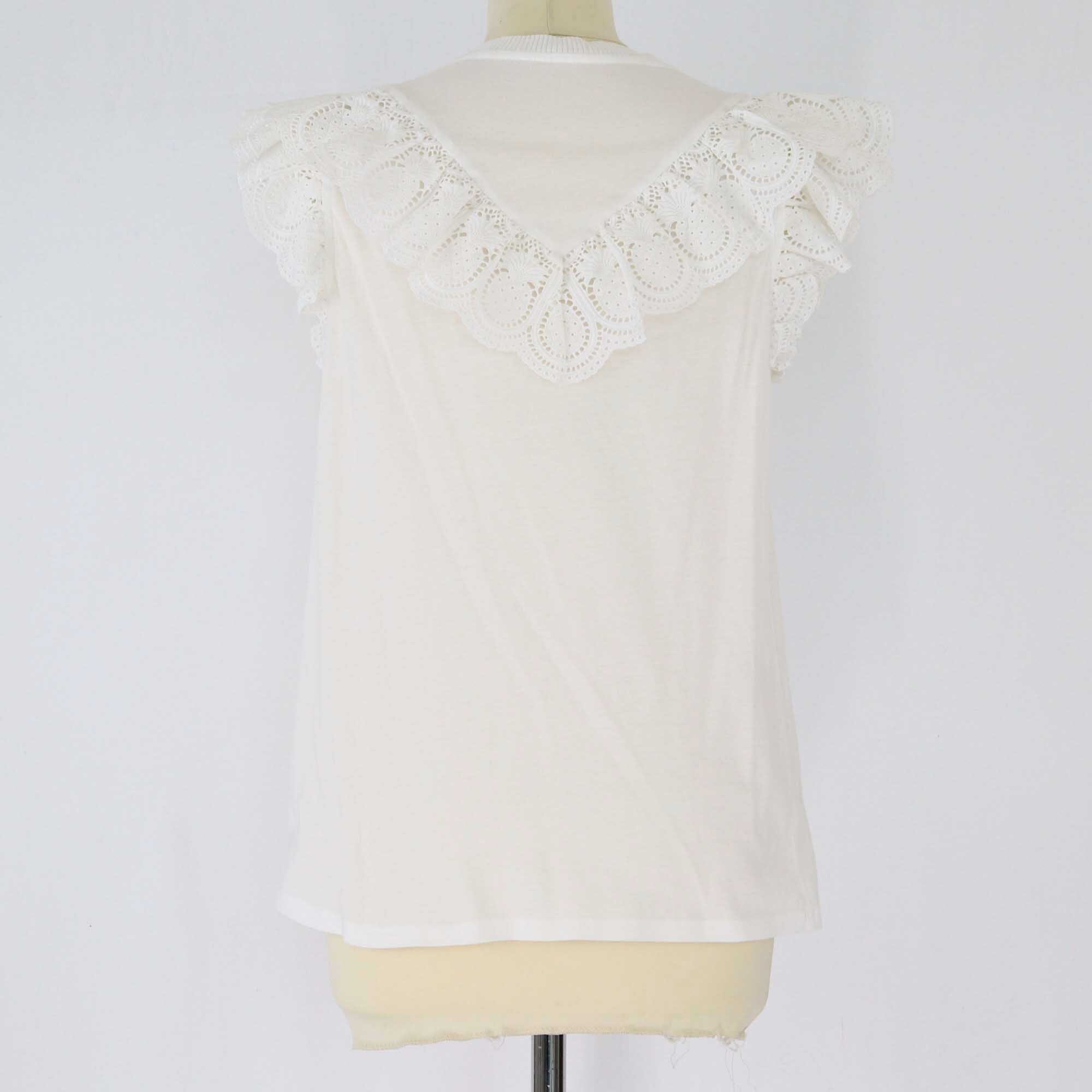 Zimmermann Crocheted Lace Paneled Pintucked Shirt Clothing Zimmermann 