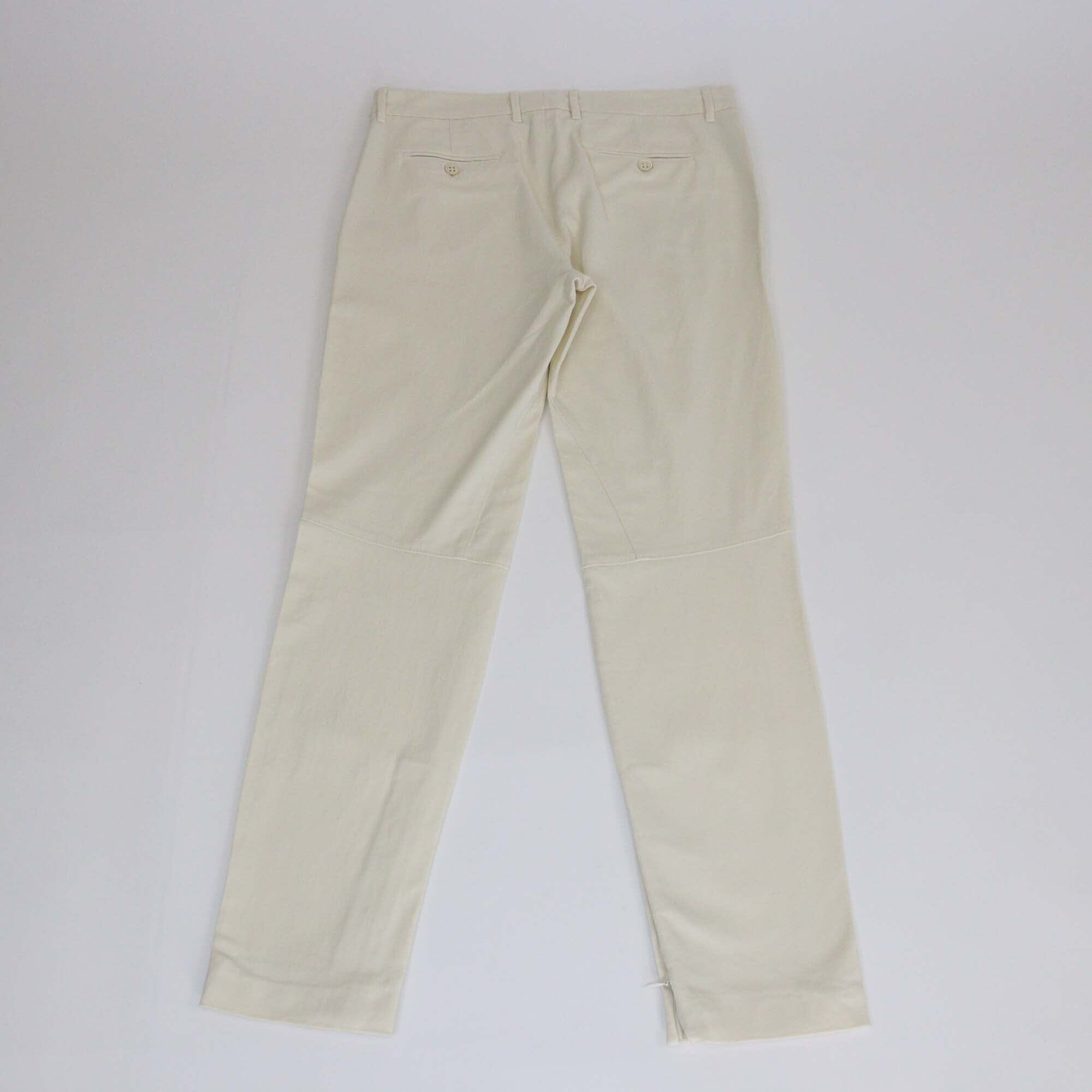 Loro Piana Cream Cotton Blended Zip Pocket Fit Jeans Womens Loro Piana 
