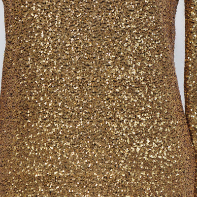 Akris Gold Full Sequins Long Sleeve Top