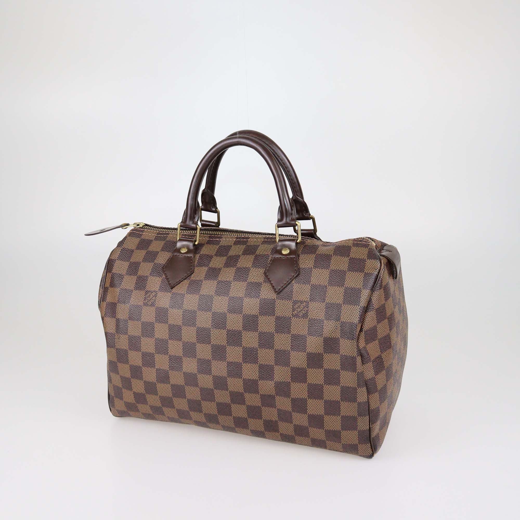 Louis Vuitton Damier Ebene Canvas Speedy 30 Bag