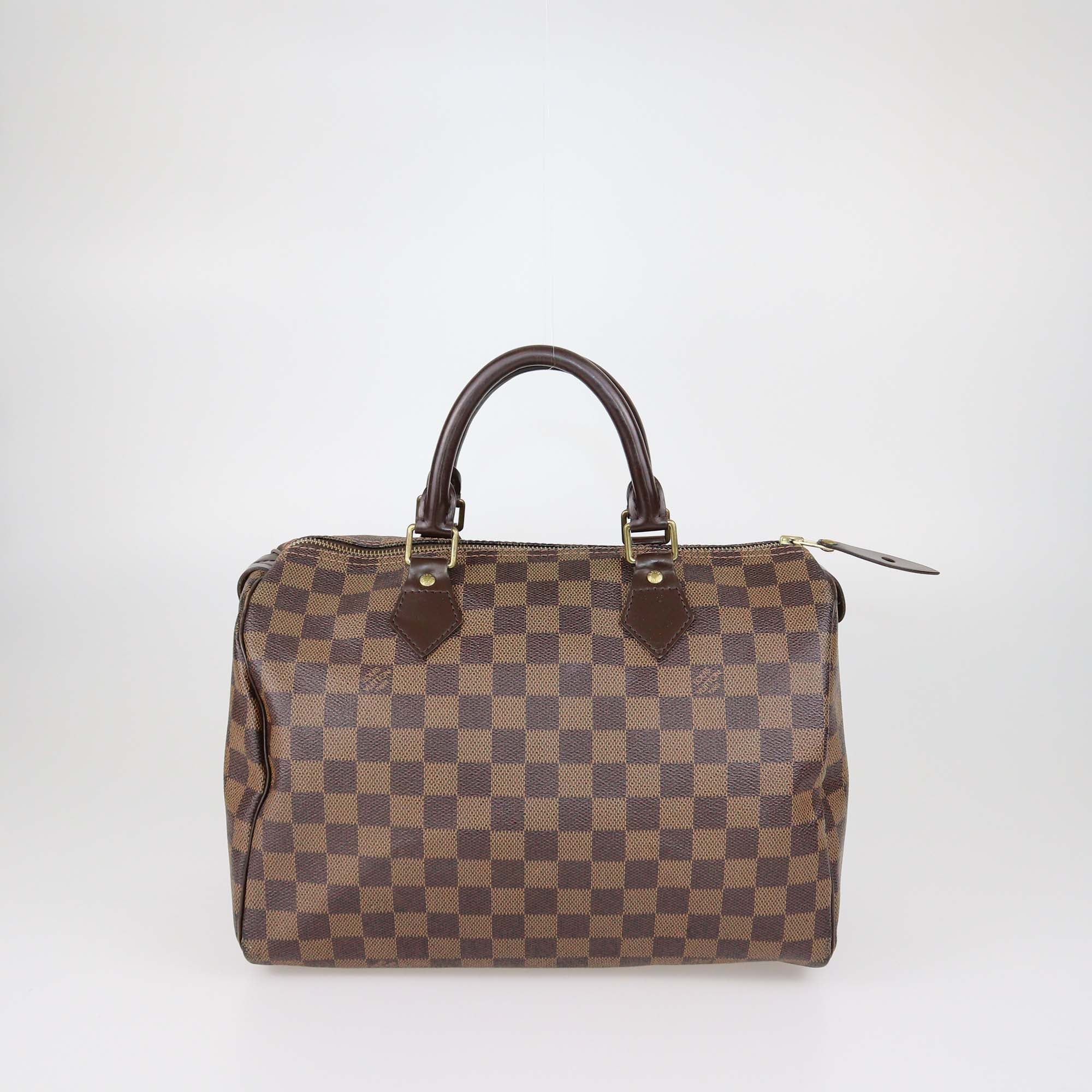 Louis Vuitton Damier Ebene Canvas Speedy 30 Bag