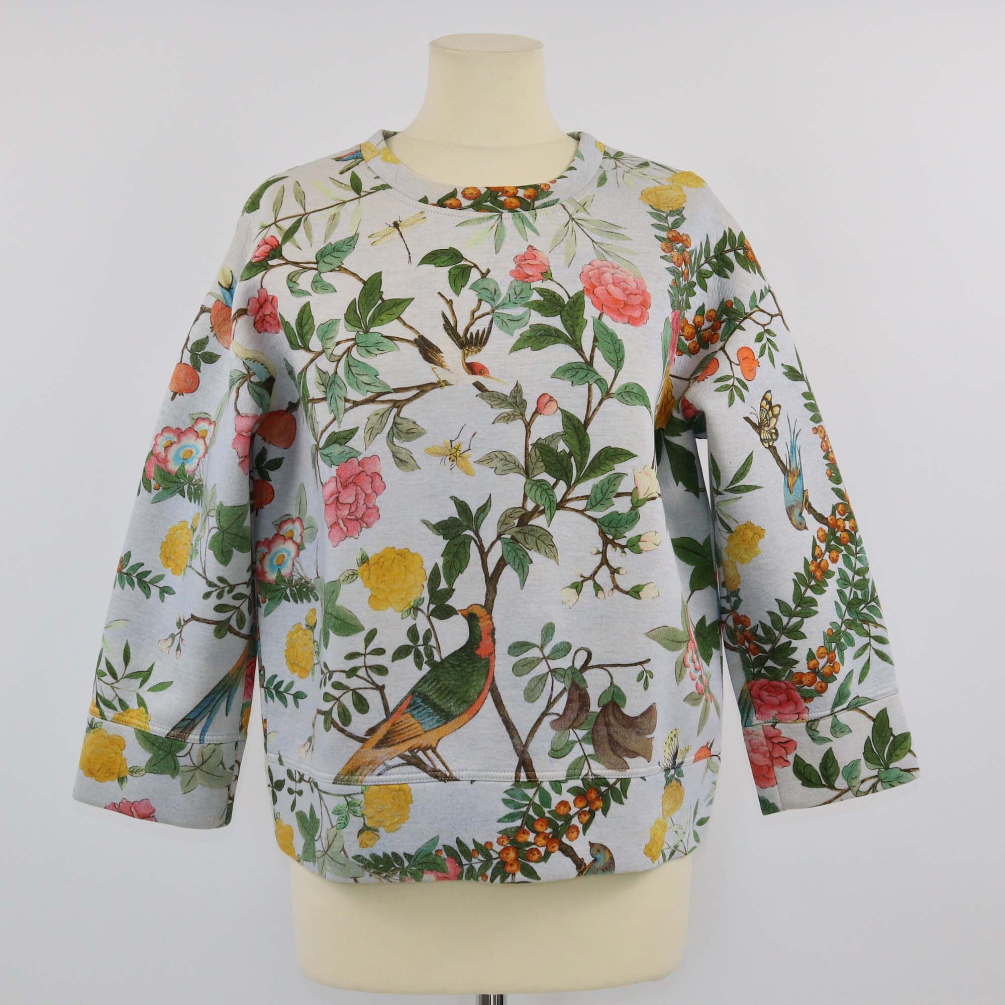 Gucci Multicolor Floral Forest Neoprene Print Sweatshirt Womens Gucci 