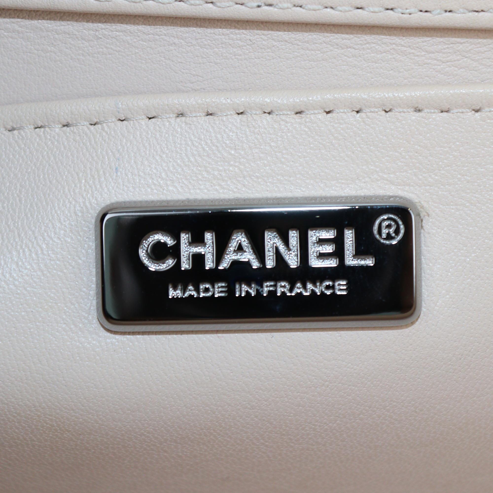 Chanel Cream/Blush Pink Medium Boy Flap Bag Womens Chanel 
