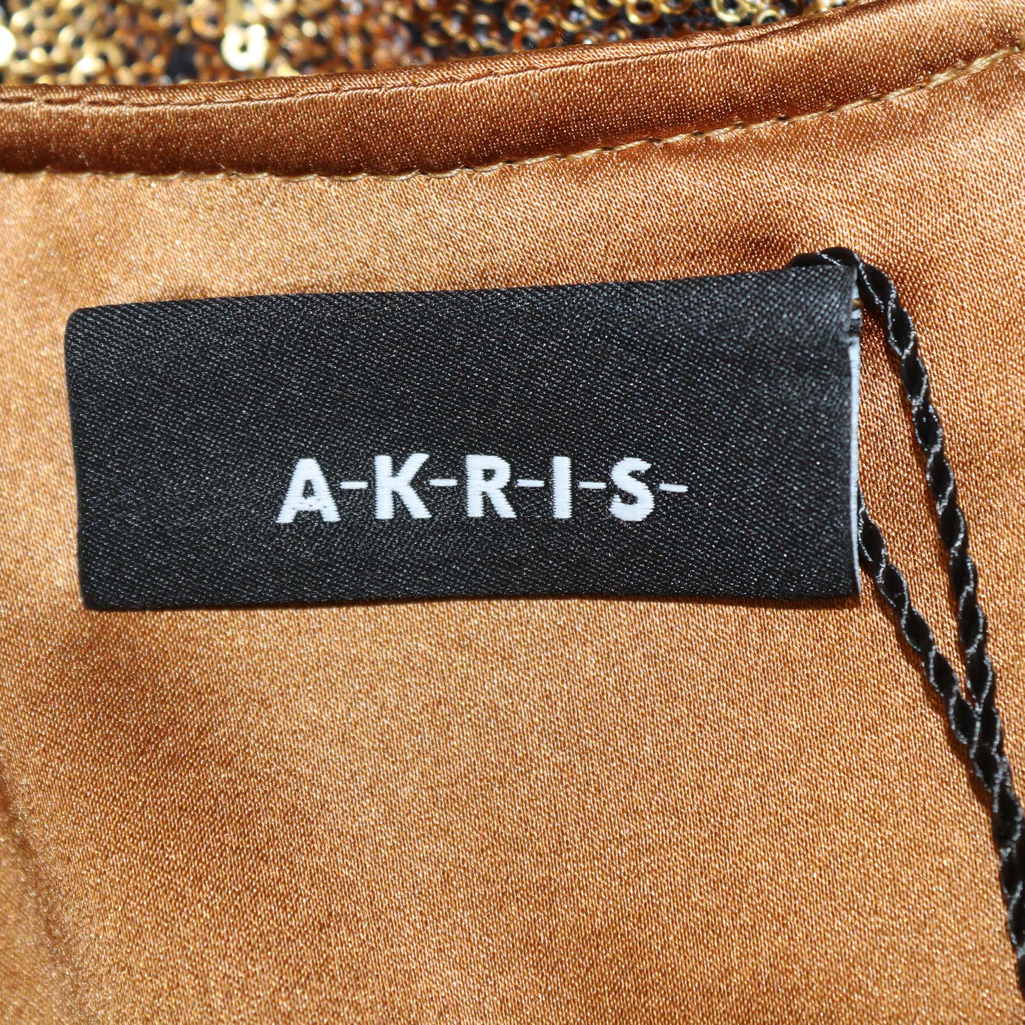 Akris Gold Full Sequins Long Sleeve Top