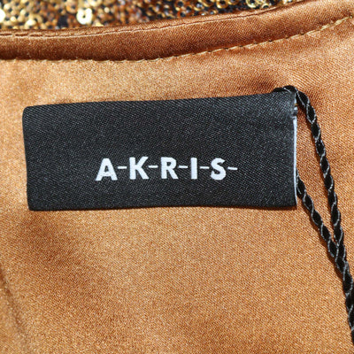 Akris Gold Full Sequins Long Sleeve Top