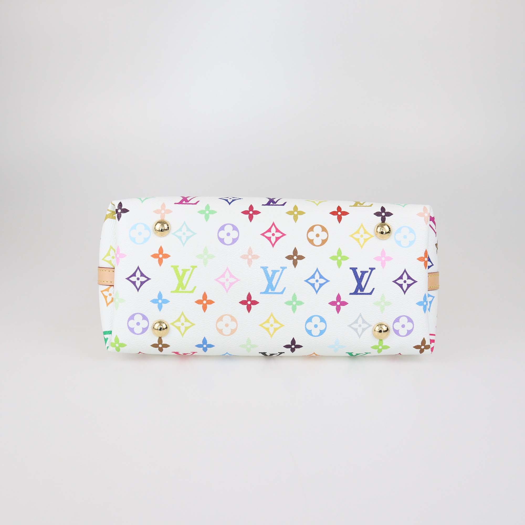 Louis Vuitton x Murakami White Multicolor Monogram Canvas Carryall PM Bag