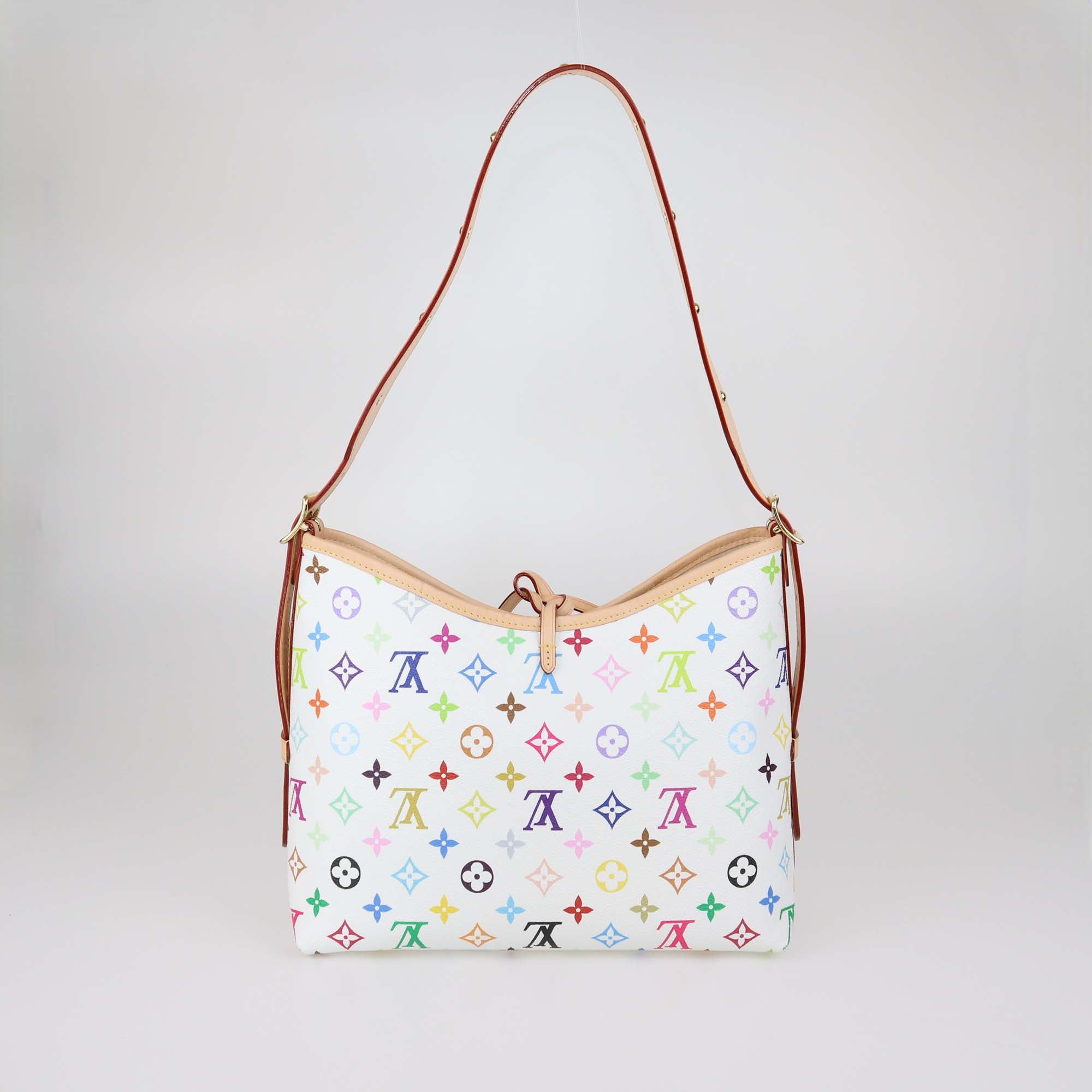 Louis Vuitton x Murakami White Multicolor Monogram Canvas Carryall PM Bag