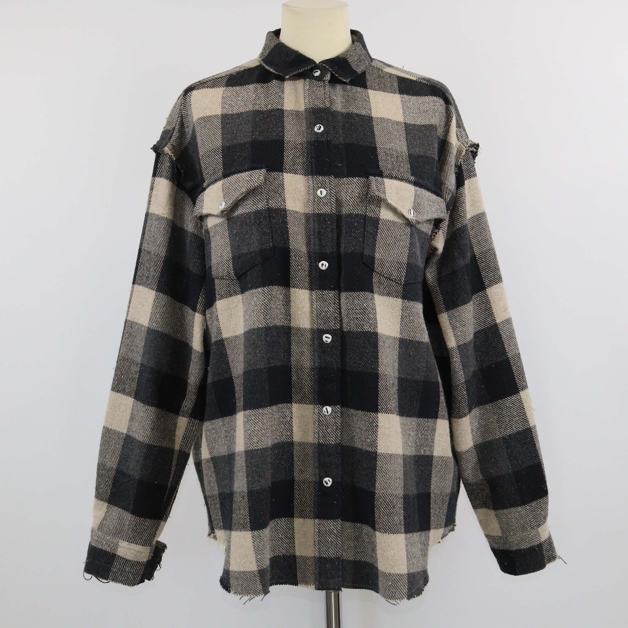 IRO Black/Brown Plaid Checked Button Up Jacket Womens IRO 