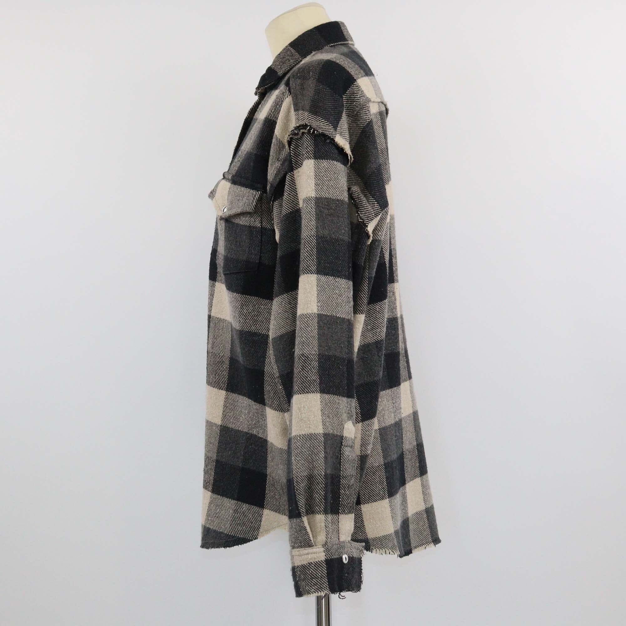 IRO Black/Brown Plaid Checked Button Up Jacket Womens IRO 