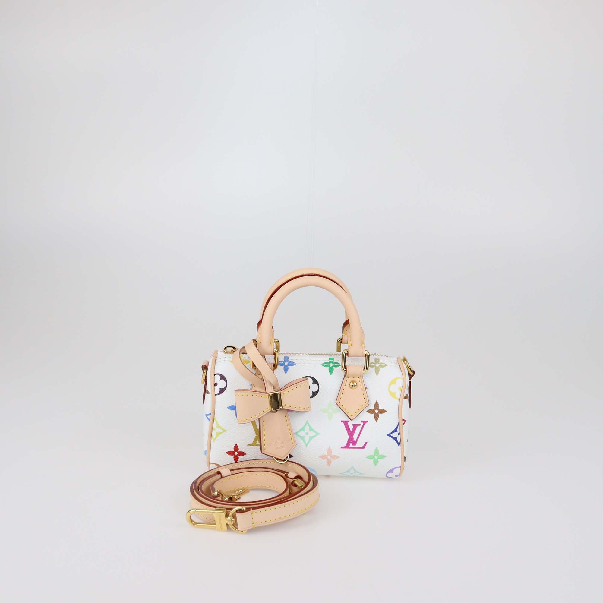 Louis Vuitton x Murakami White Multicolor Monogram Canvas Nano Speedy bag
