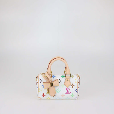 Louis Vuitton x Murakami White Multicolor Monogram Canvas Nano Speedy bag