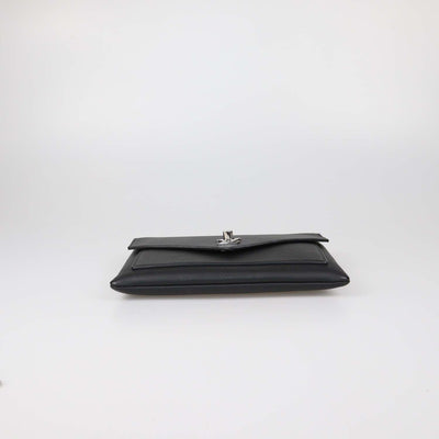Louis Vuitton Black Leather Mylockme Chain Pochette