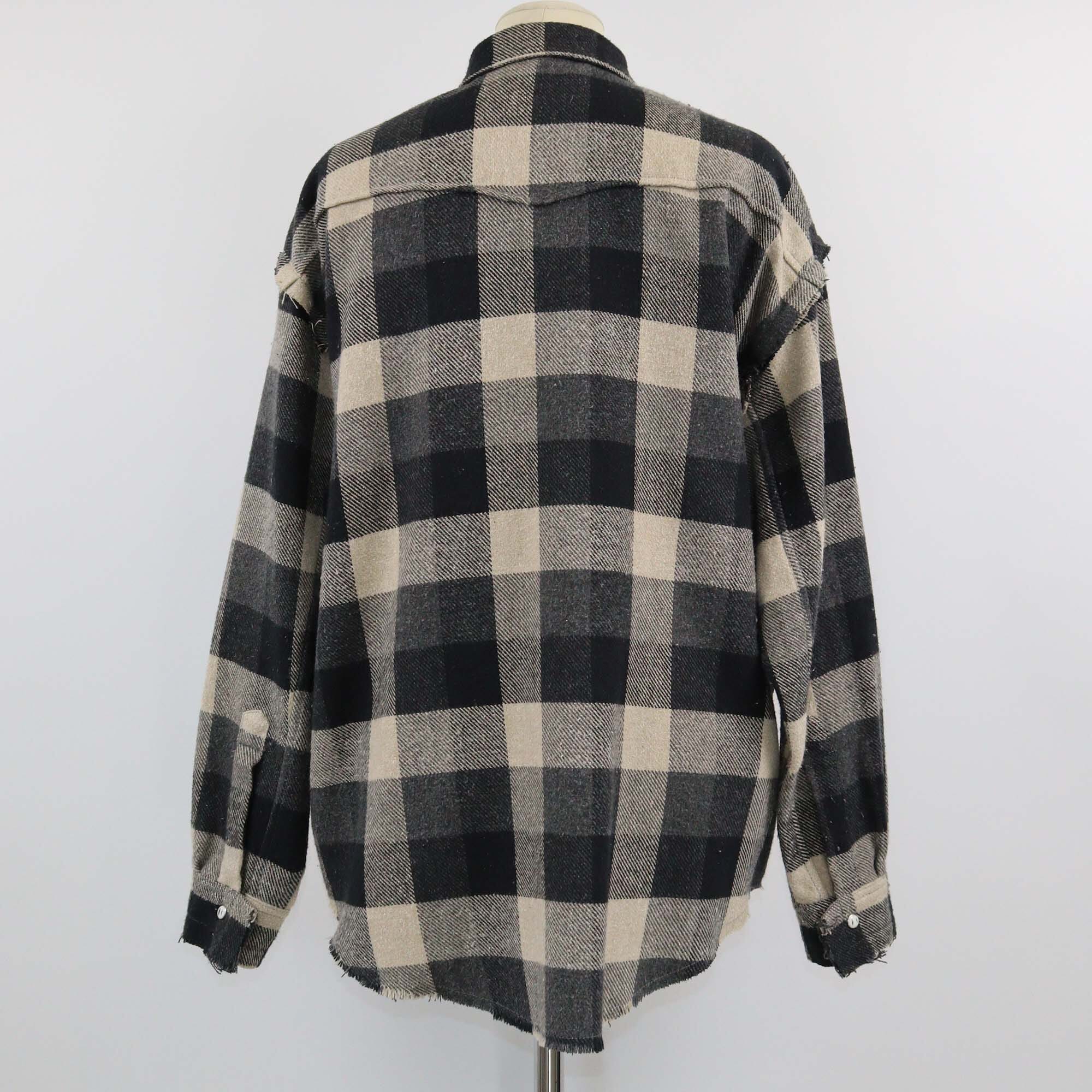 IRO Black/Brown Plaid Checked Button Up Jacket Womens IRO 