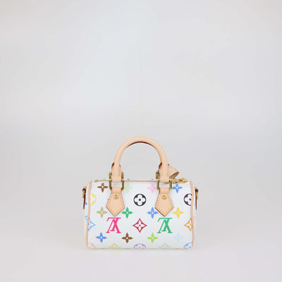 Louis Vuitton x Murakami White Multicolor Monogram Canvas Nano Speedy bag