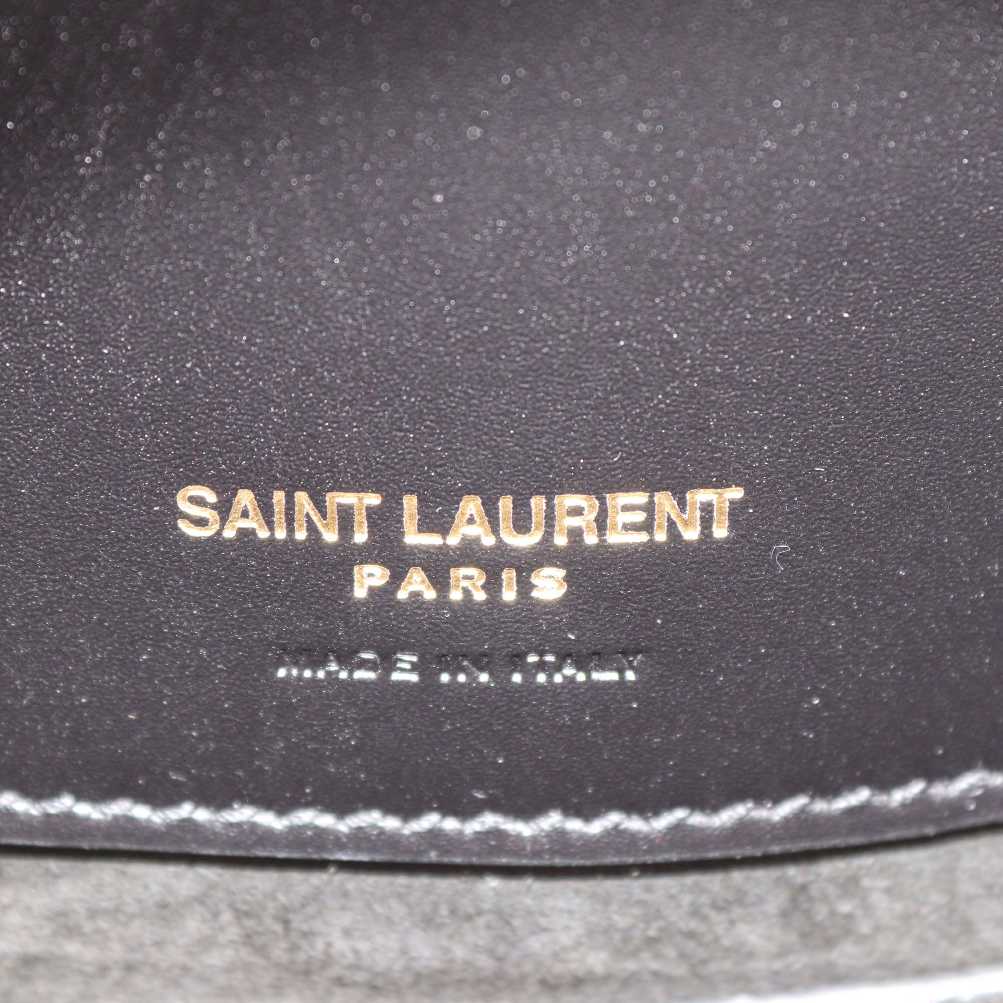 Saint Laurent Black Leather Small Le 37 Bucket Bag