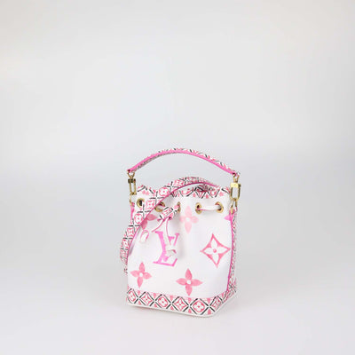 Louis Vuitton Pink/White Watercolor Monogram Canvas Nano Noe Bag