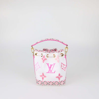 Louis Vuitton Pink/White Watercolor Monogram Canvas Nano Noe Bag