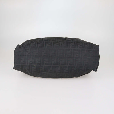 Fendi Black Zucca Canvas and Patent Leather Large Chef Tote