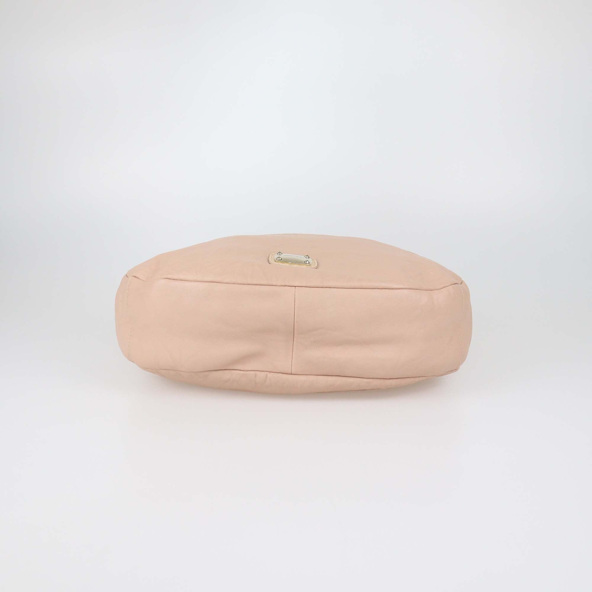 Jimmy Choo Beige Leather Textured Leather and Snake Leather Small Sky Bangle Hobo