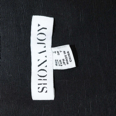 Shona Joy Black Viscose Belted Rope Sleeveless Long Vest