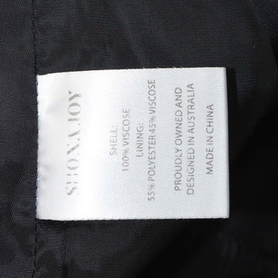 Shona Joy Black Viscose Belted Rope Sleeveless Long Vest
