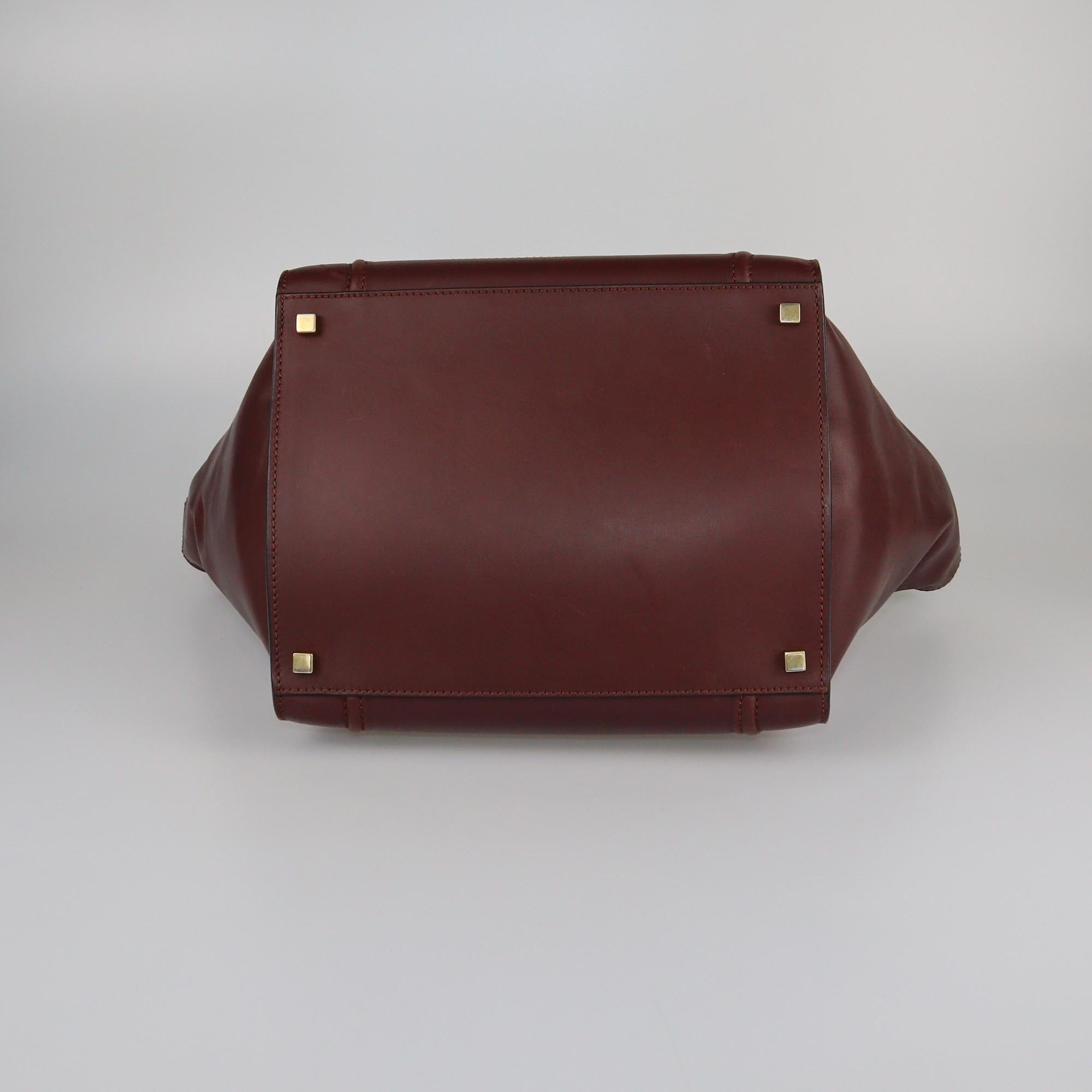Celine Burgundy Medium Phantom Luggage Tote Womens Celine 