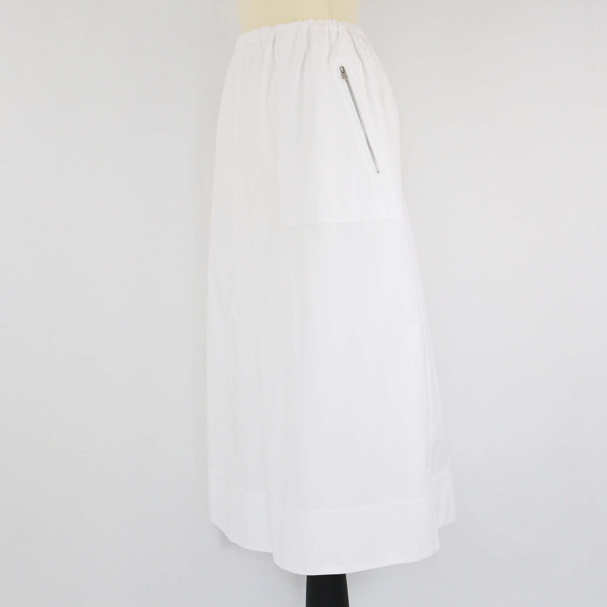 Vince White Zip Pocket Utility Midi Skirt Womens Vince 