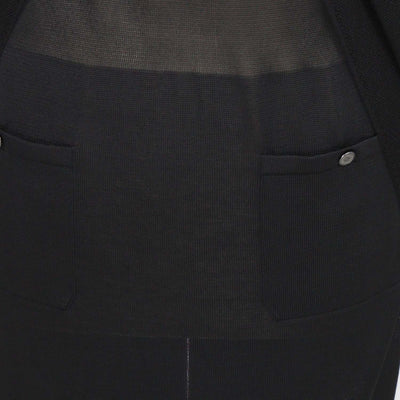 Chanel Black Blend Viscose Sheer Knit Convertible Draped Dress