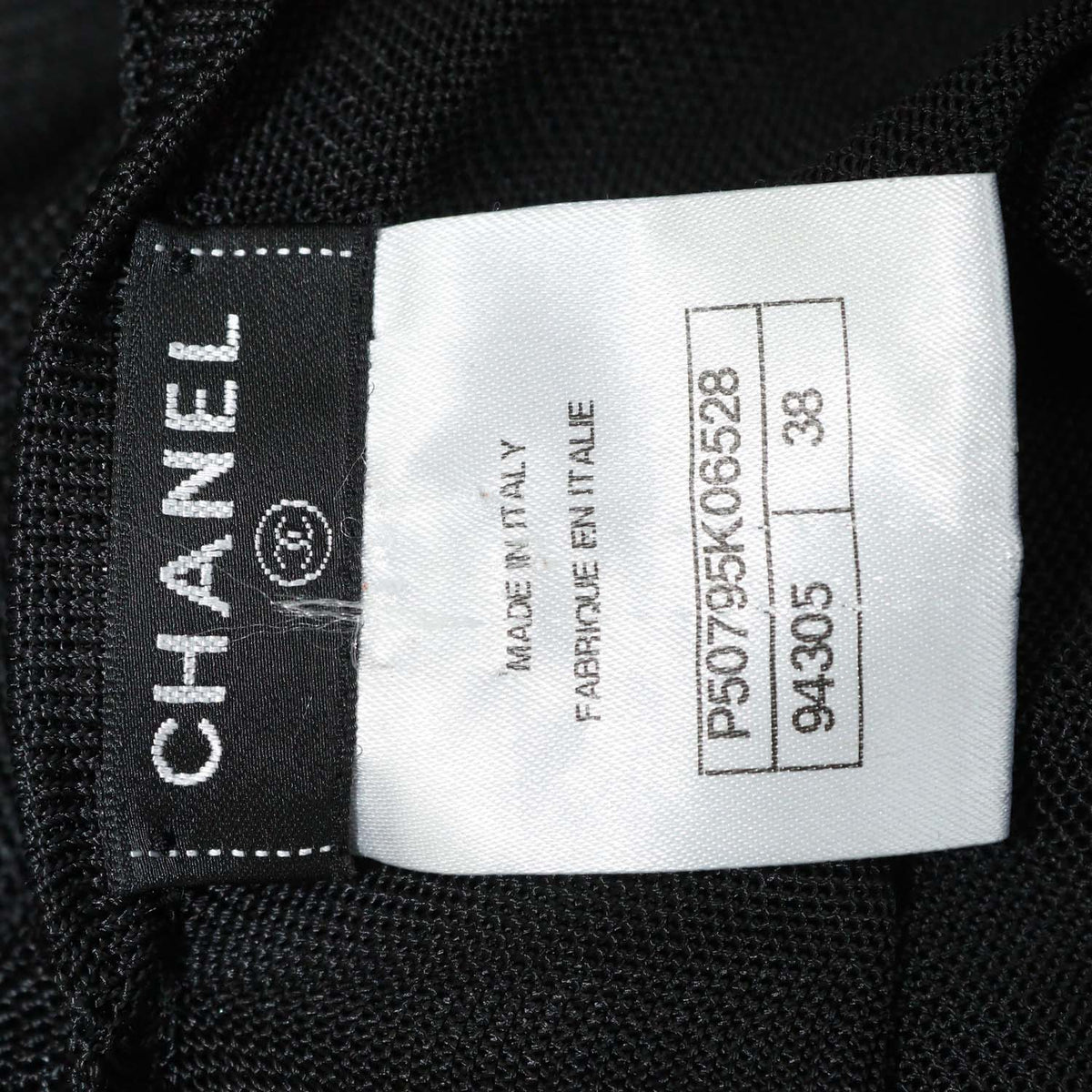 Chanel Black Blend Viscose Sheer Knit Convertible Draped Dress