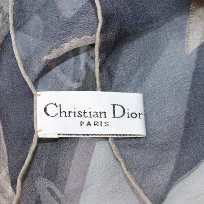 Christian Dior Multicolor Floral Print Sheer Silk Stole Womens Christian Dior 