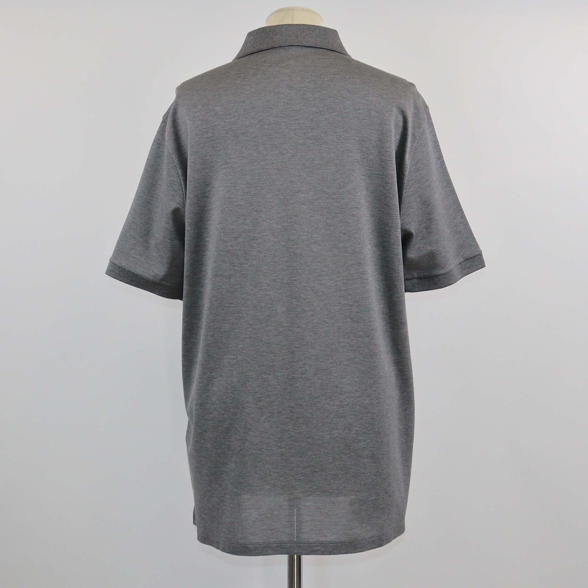 Louis Vuitton Grey Classic Short-Sleeved Pique Polo Shirt Mens Louis Vuitton 