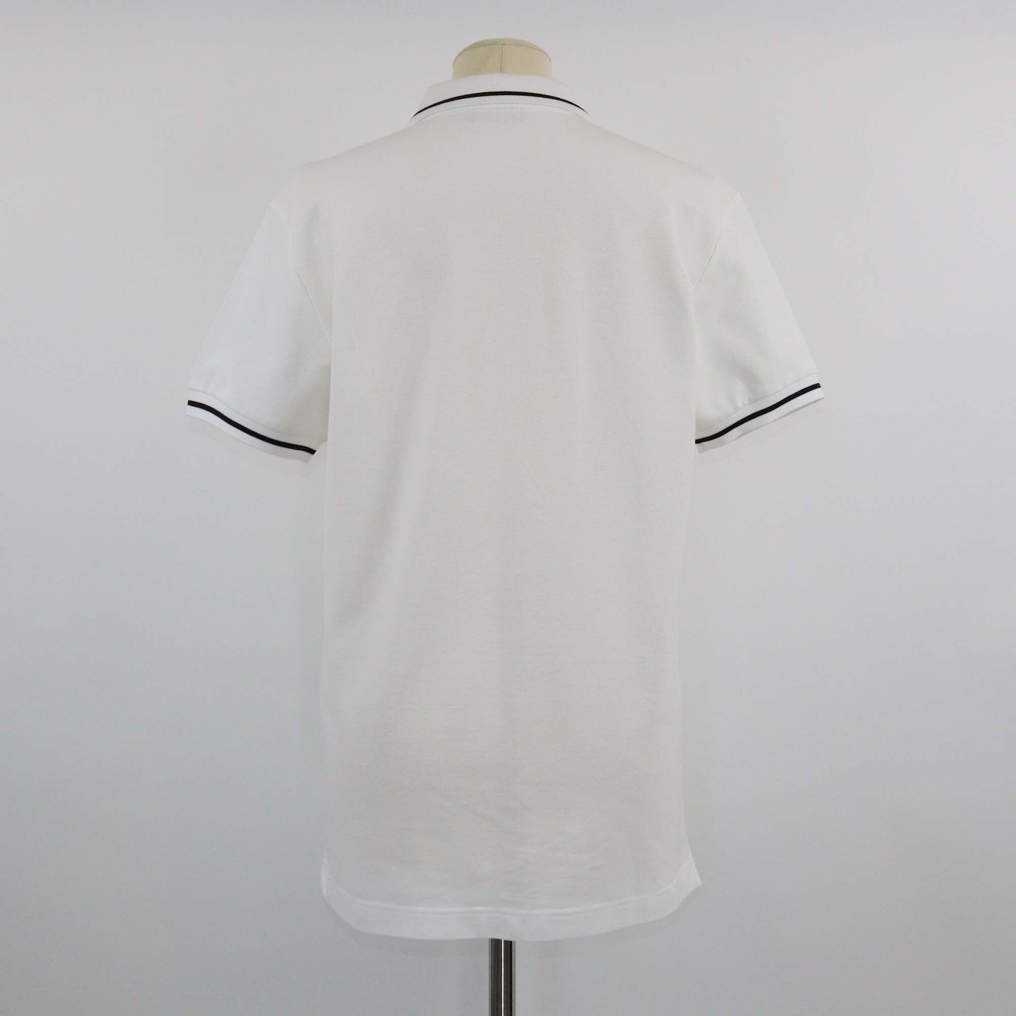 Christian Dior White Bee Embroidered Shortsleeve Polo Shirt Mens Christian Dior 