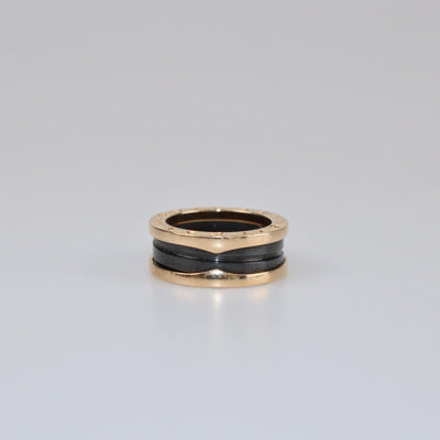 Bvlgari B.zero1 Ceramic 18k Rose Gold Ring 52 Womens Bvlgari 