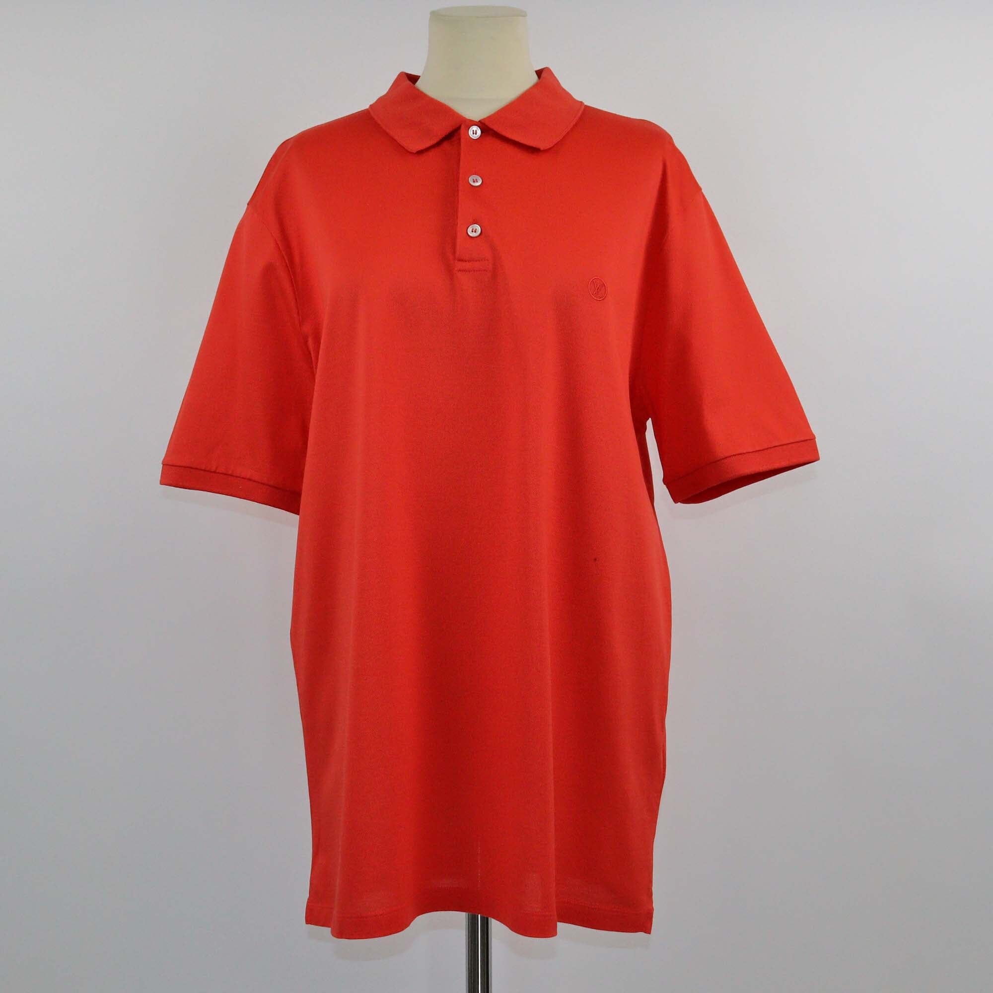 Louis Vuitton Orange Classic Short-Sleeved Pique Polo Shirt Mens Louis Vuitton 