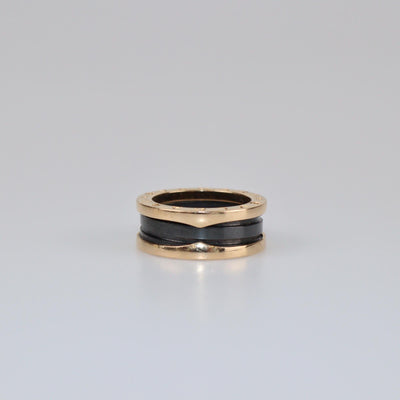 Bvlgari B.zero1 Ceramic 18k Rose Gold Ring 52 Womens Bvlgari 