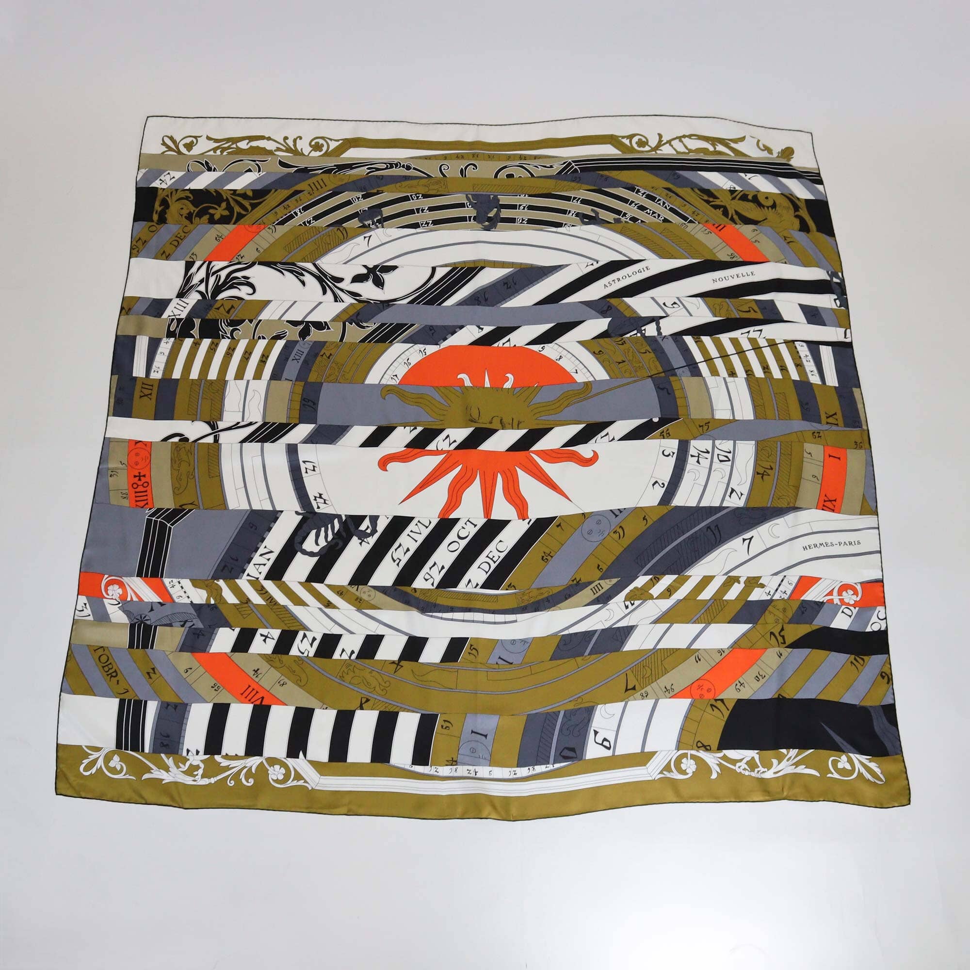 Hermes Multicolor Astrologie Nouvelle Silk Shawl 140 Womens Hermes 