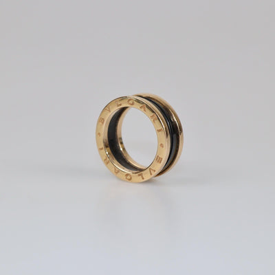 Bvlgari B.zero1 Ceramic 18k Rose Gold Ring 52 Womens Bvlgari 