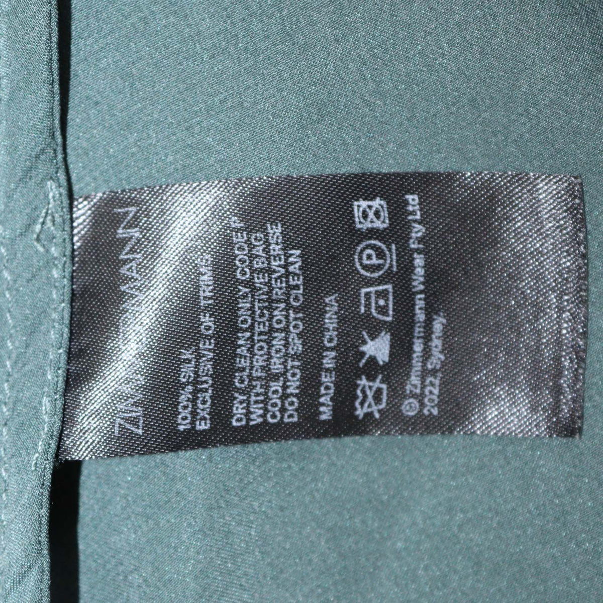 Zimmermann Dark Green Silk Flared Mini Wrap Dress