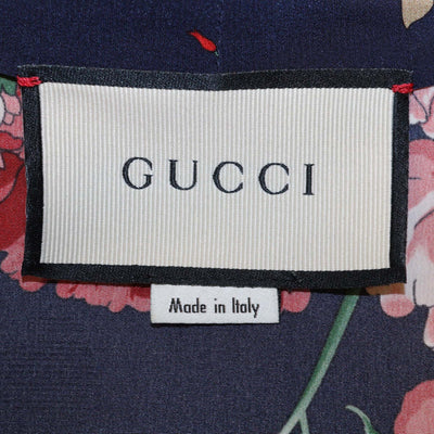 Gucci Blue/Red Spring Bouquet Print Long Sleeve Shirt