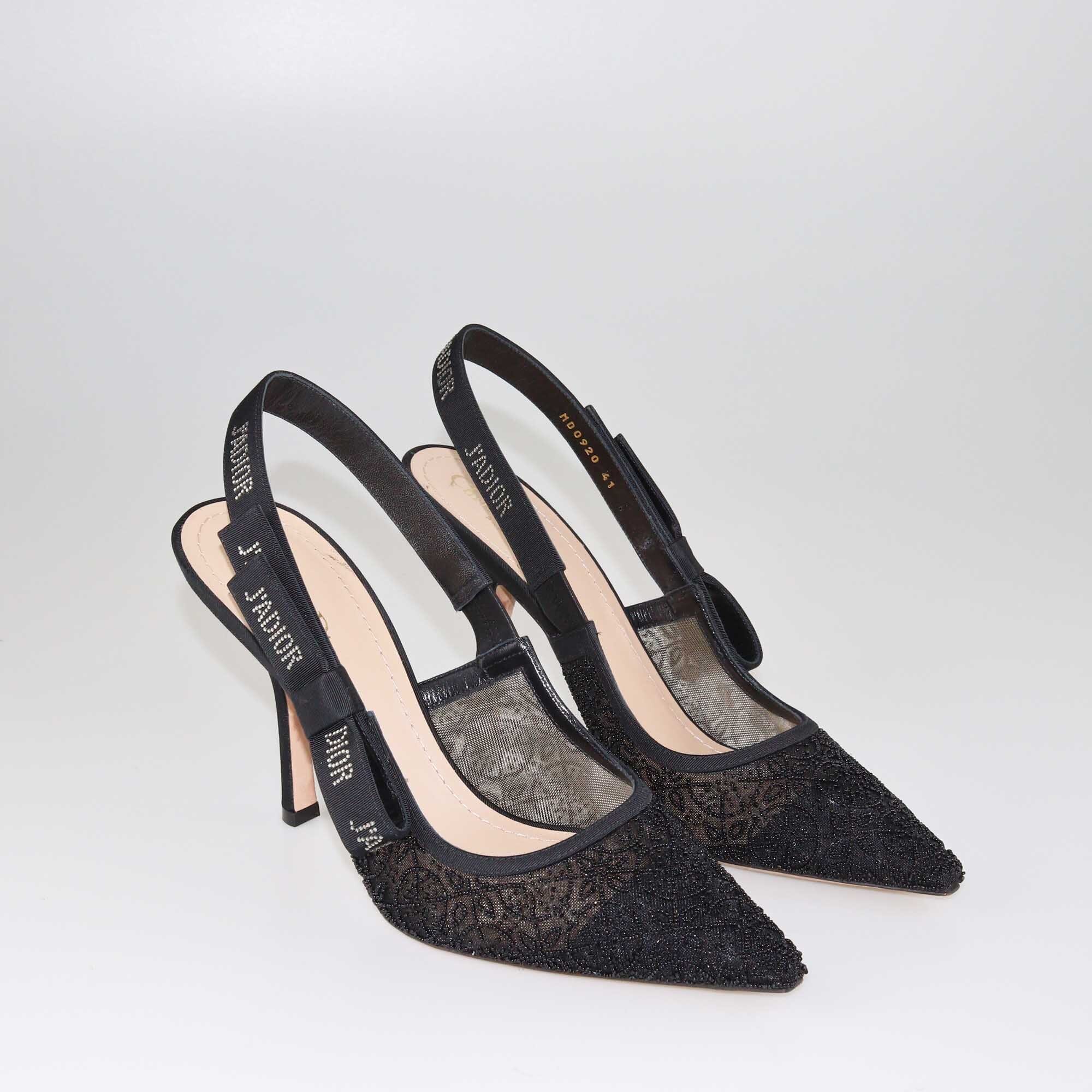 Dior Black Jadior Slingback Pumps Shoes Christian Dior 